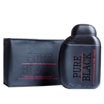 Pack of 1 - Creation Lamis Pure Black Eau de Toilette Spray for Men, Bold and Masculine Fragrance, 3.4 Fluid Ounces ? Long-Lasting Scent ? Premium Designer-Inspired Cologne - 100ml